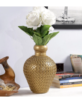 Gold Solid Wood Vase Gold Solid Wood Vase